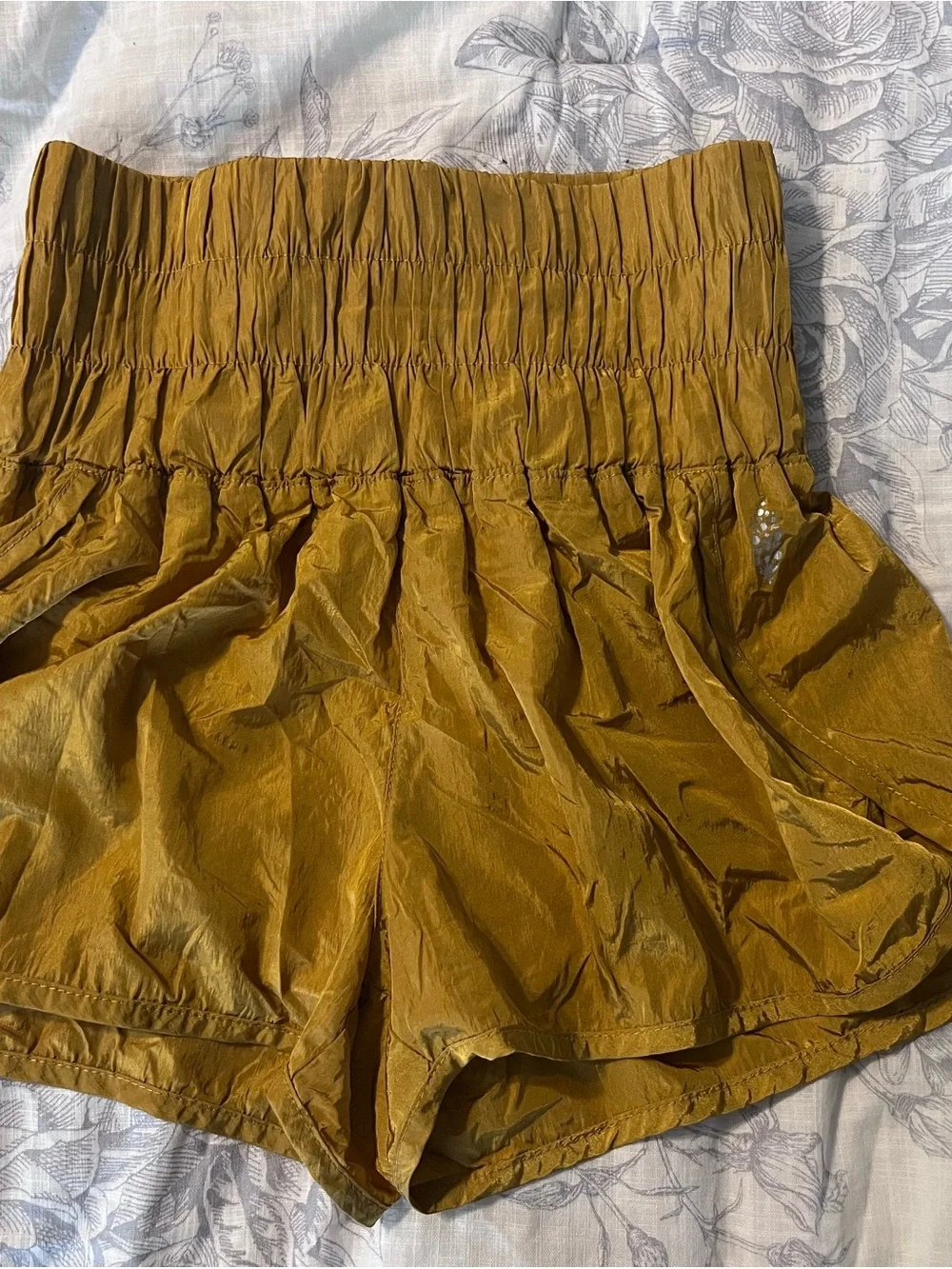 Free People FP Movement The Way Home Shorts XS Varsity Gold